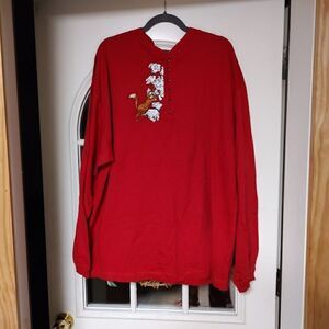 New Disney Vintage Mickey Inc Red Dalamation Long Sleeved Shirt Size Women's XXL